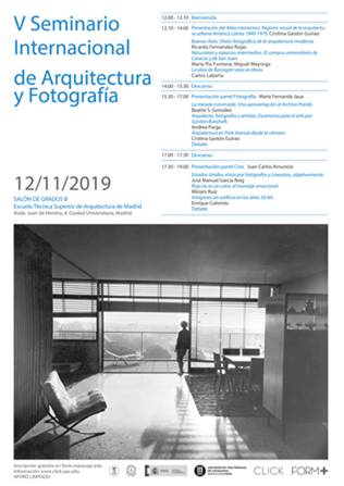 ETSAB. V Seminario Internacional de Arquitectura Moderna y Fotografia (2019)